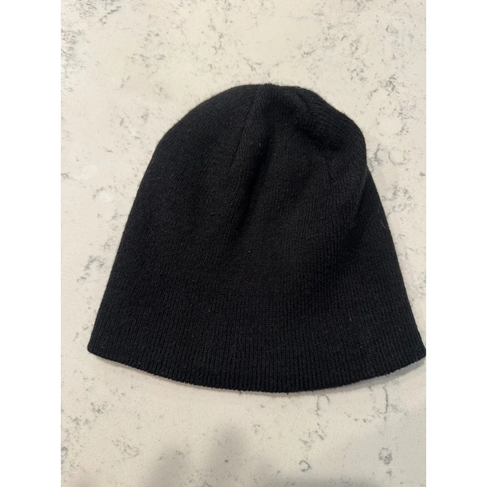 Vintage Carhartt Watch Hat Beanie Black Acrylic Logo Patch Made in USA BLK Mens